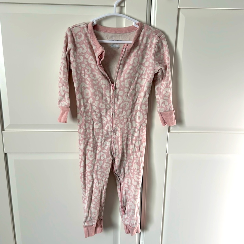 Pink Animal Print One Piece PJs